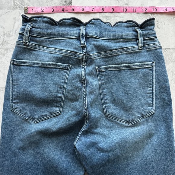 Frame Scalloped High Waist Straight Leg Starwood Jeans - Picture 3 of 5